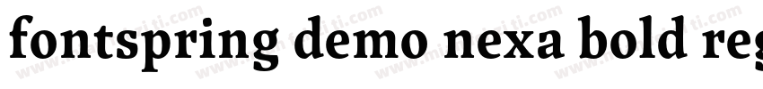 fontspring demo nexa bold regular字体转换